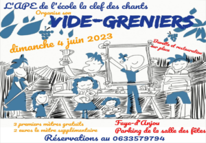 Image de l'article Vide-grenier de l’école la Clef des Chants
